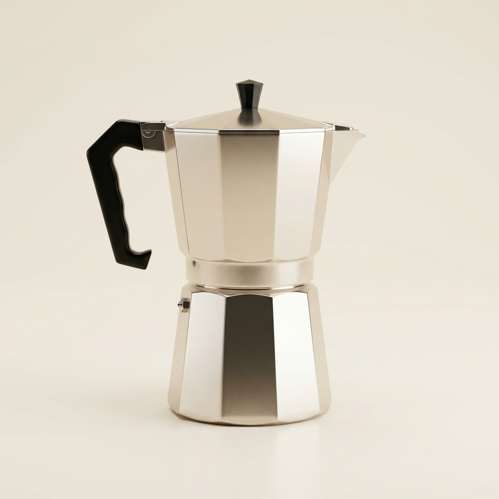 Pura Moka octagonal aluminum moka pot